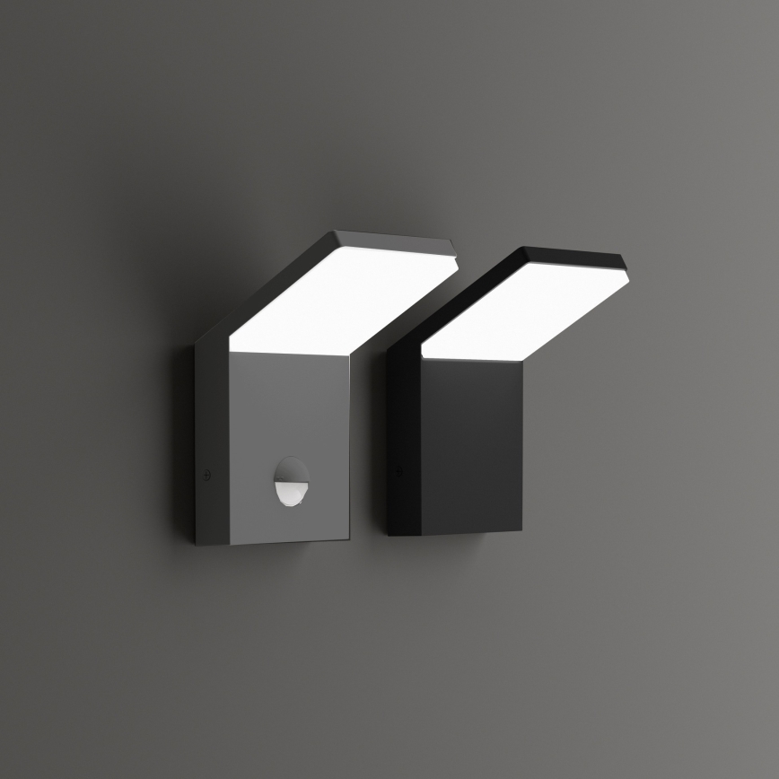 Ideal Lux - Luminaire LED extérieur avec détecteur STYLE LED/9W/230V 4000K CRI 90 IP54 anthracite