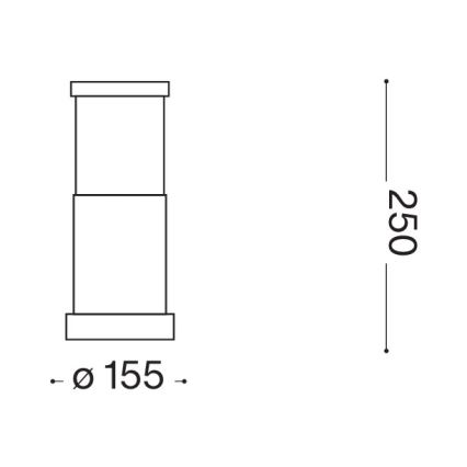 Ideal Lux - Luminaire d'extérieur TRONCO 1xE27/42W/230V 25 cm IP65 anthracite