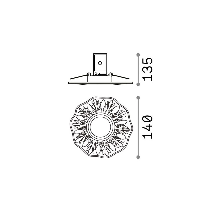 Ideal Lux - Luminaire encastrable 1xGU10/50W/230V blanc
