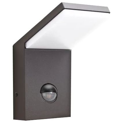 Ideal Lux - Luminaire extérieur avec détecteur STYLE LED/9W/230V 4000K CRI 90 IP54 anthracite
