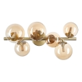Ideal Lux - Lustre LED à fixation au plafond PERLAGE 6xG9/3W/230V 49 cm doré/beige fumé