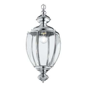 Ideal Lux - Lustre suspendu à chaîne 1xE27/60W/230V Ø 25 cm, chrome brillant
