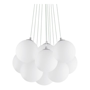 Ideal Lux - Lustre suspendu sur câble MAPA 11xE14/40W/230V Ø 58 cm blanc
