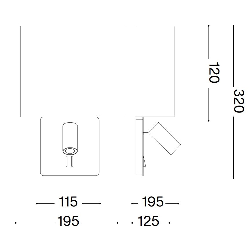 Ideal Lux - Paralume di ricambio per lampada da parete GEA beige