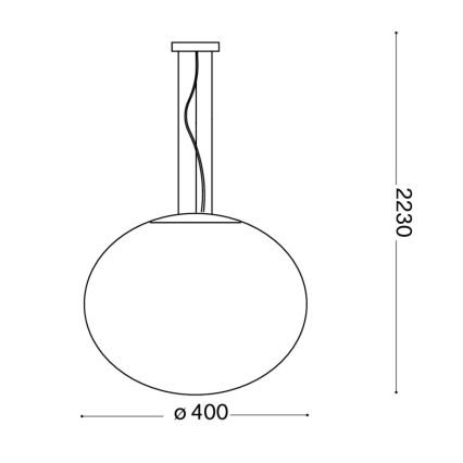 Ideal Lux - Pendelleuchte 1xE27/60W/230V
