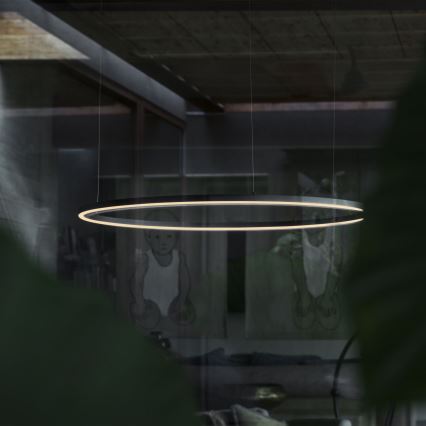 Ideal Lux - LED-Pendelleuchte an Kabel ORACLE SLIM LED/29W/230V 4000K CRI 90 Ø 50 cm schwarz