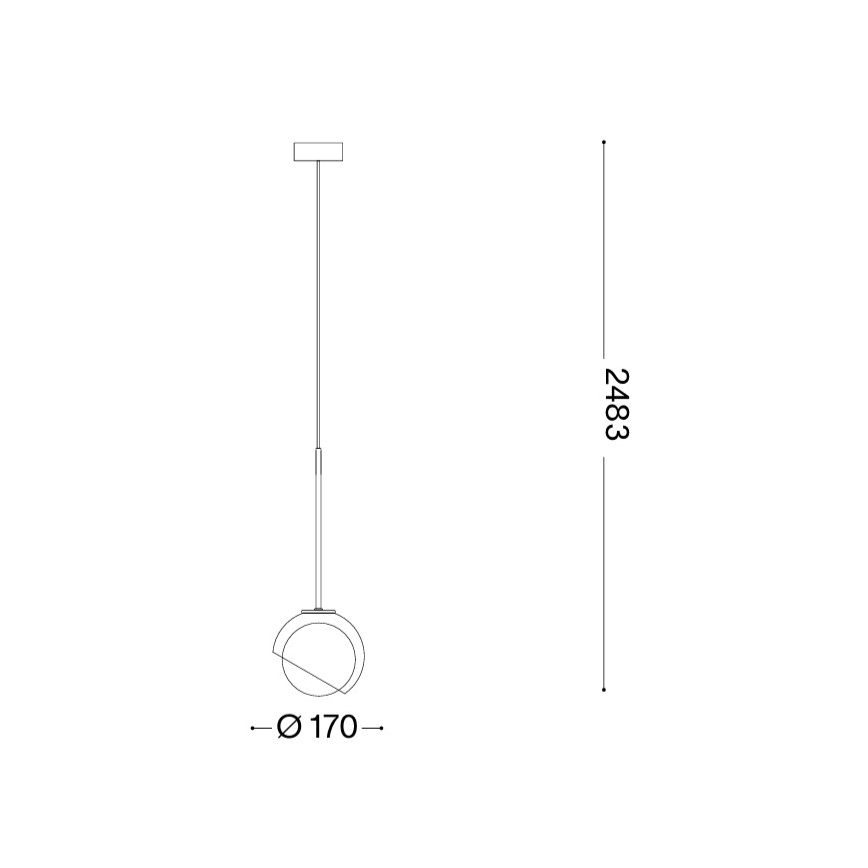 Ideal Lux - Pendelleuchte BLOOM, 1xE27/42W/230V, Ø 17 cm, schwarz