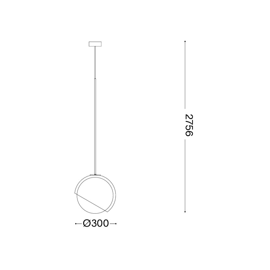 Ideal Lux - Pendelleuchte BLOOM mit Kabel, 1xE27/42W/230V, Ø 30 cm, schwarz