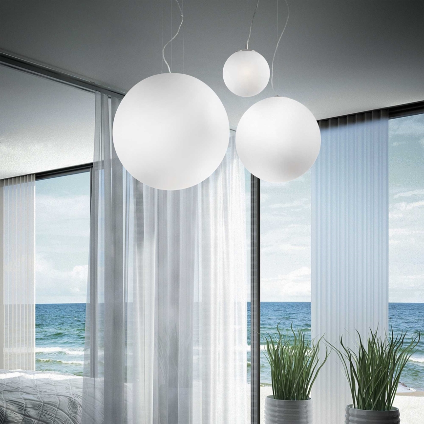 Ideal Lux - Pendelleuchte MAPA, 1x E27/42W/230V, Ø 30 cm, weiß
