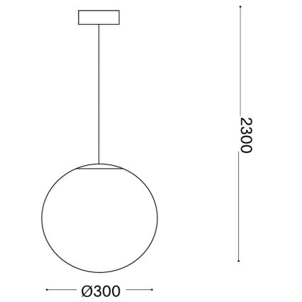 Ideal Lux - Pendelleuchte MAPA, 1x E27/42W/230V, Ø 30 cm, weiß