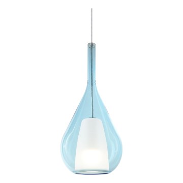 Ideal Lux - Pendelleuchte mit Kabel KALIQUE 1xE27/42W/230V Ø 18 cm rauchblau