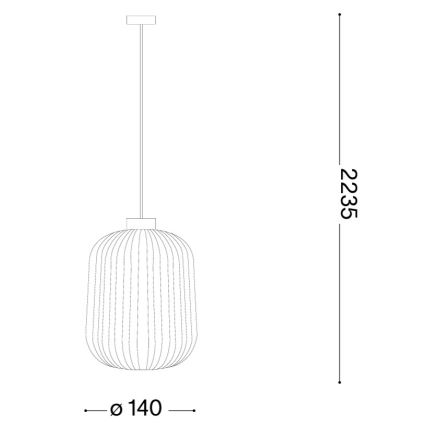 Ideal Lux - Pendelleuchte mit Kabel MINT 1xE27/60W/230V Ø 14 cm, mintgrün