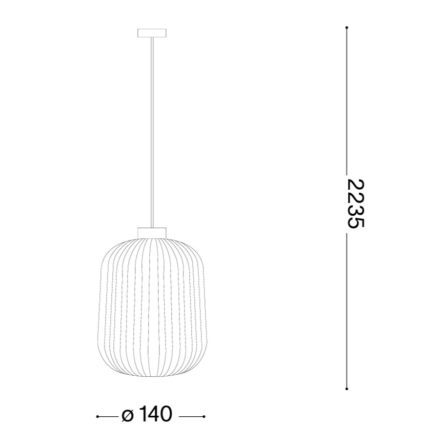 Ideal Lux - Pendelleuchte mit Kabel MINT 1xE27/60W/230V Ø 14 cm, mintgrün