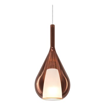 Ideal Lux - Pendelleuchte mit Kabelaufhängung KALIQUE 1xE27/42W/230V Ø 18 cm rauchfarbenes Kupfer