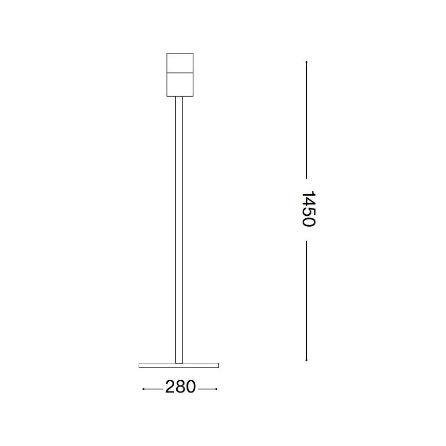 Ideal Lux - Piede lampada SET UP 1xE27/42W/230V cromo lucido