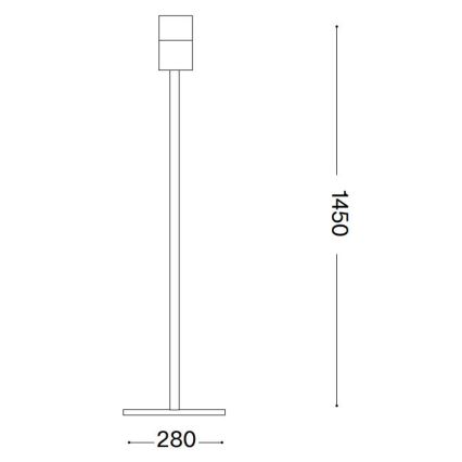 Ideal Lux - Piede lampada SET UP 1xE27/42W/230V oro