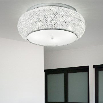 Ideal Lux - Plafoniera di cristallo PASHA 14xE14/40W/230V diametro 65 cromo lucido