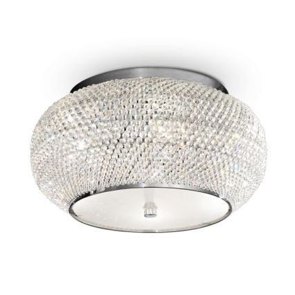 Ideal Lux - Plafoniera di cristallo PASHA 6xE14/40W/230V diametro 40 cm cromo lucido