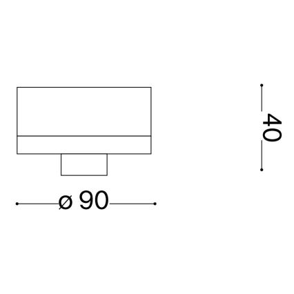 Ideal Lux - Lampada da soffitto da esterno CLIO 1xE27/42W/230V IP44 nero