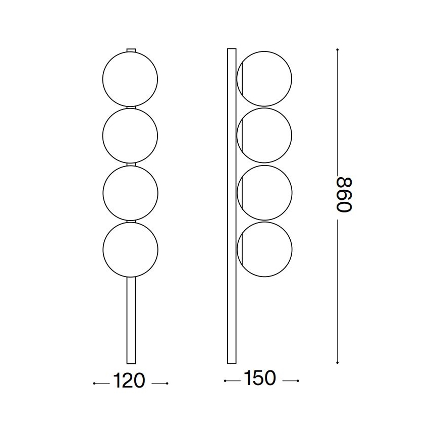 Ideal Lux - Plafoniera LED BINOMIO 4xG9/3W/230V bianco
