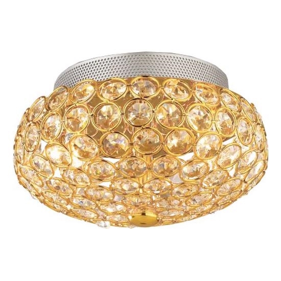 Ideal Lux - Plafoniera LED di cristallo KING 3xG9/3W/230V diametro 25,5 cm oro