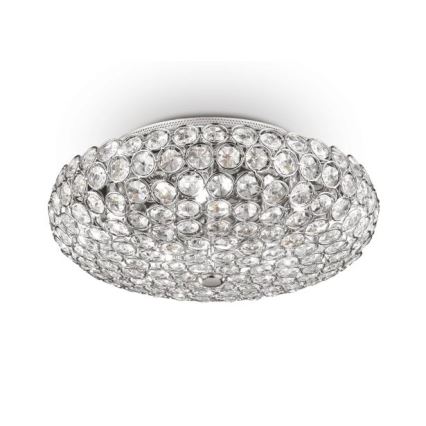 Ideal Lux - Plafoniera LED di cristallo KING 5xG9/3W/230V diametro 38 cm cromo lucido