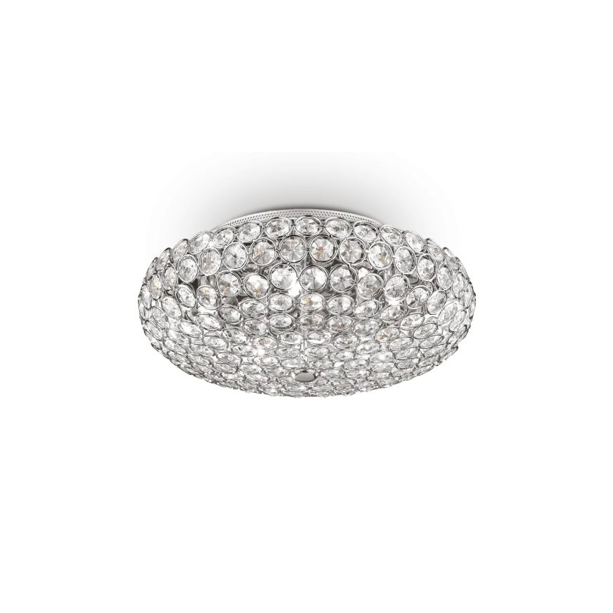 Ideal Lux - Plafoniera LED di cristallo KING 5xG9/3W/230V diametro 38 cm cromo lucido