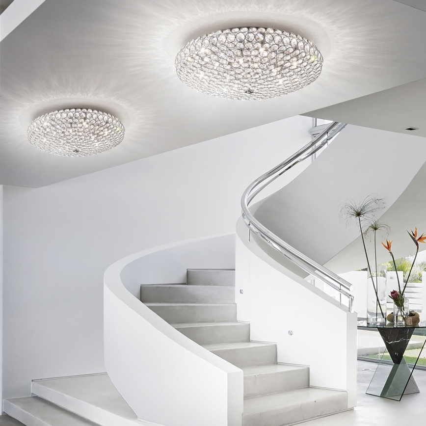 Ideal Lux - Plafoniera LED di cristallo KING 5xG9/3W/230V diametro 38 cm cromo lucido