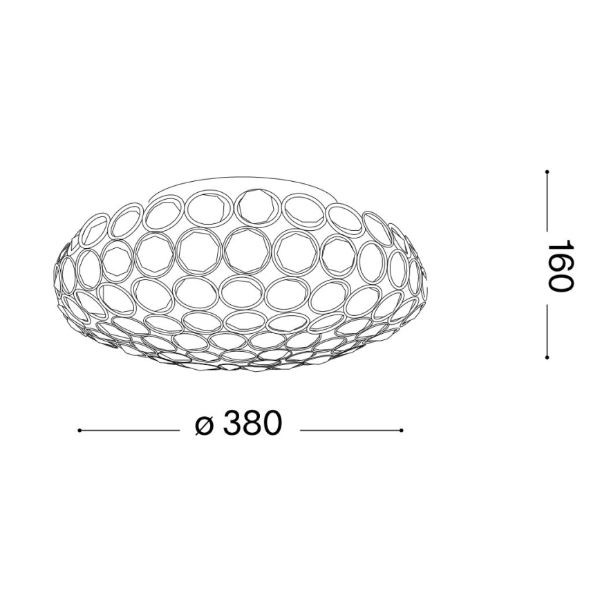 Ideal Lux - Plafoniera LED di cristallo KING 5xG9/3W/230V diametro 38 cm cromo lucido