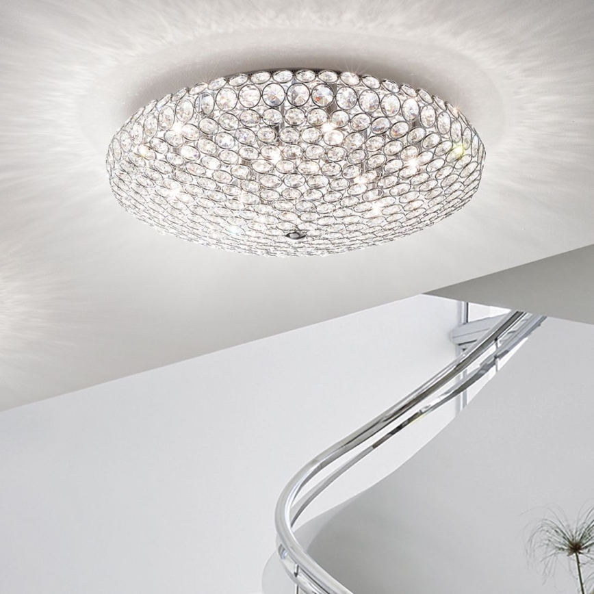 Ideal Lux - Plafoniera LED di cristallo KING 9xG9/3W/230V diametro 53,5 cm cromo lucido