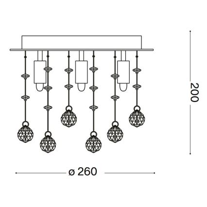 Ideal Lux - Plafoniera LED di cristallo MOONLIGHT 5xG9/3W/230V diametro 26 cm cromo lucido