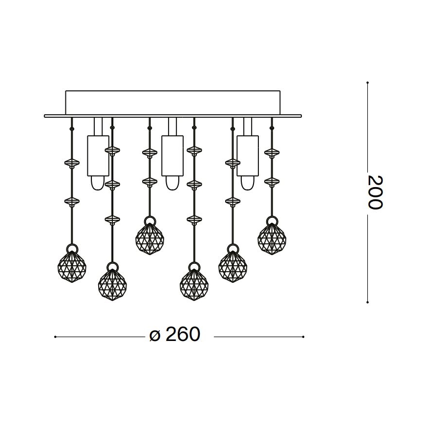 Ideal Lux - Plafoniera LED di cristallo MOONLIGHT 5xG9/3W/230V diametro 26 cm cromo lucido