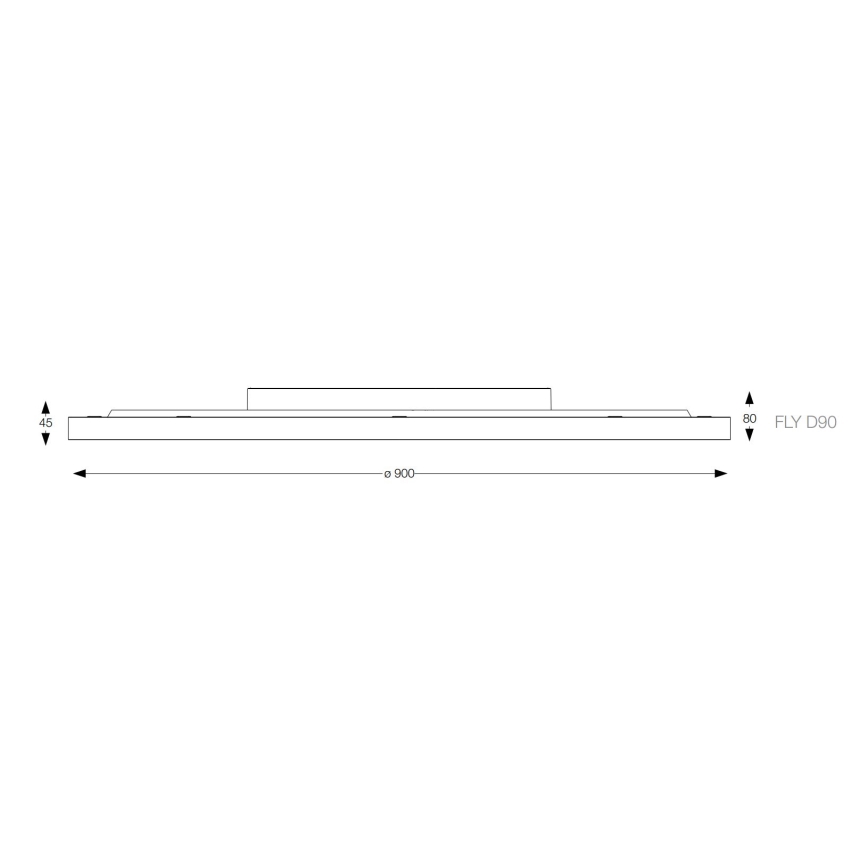 Ideal Lux - Plafoniera LED FLY LED/68W/230V 3000K diametro 90 cm CRI 90 IP40 nero