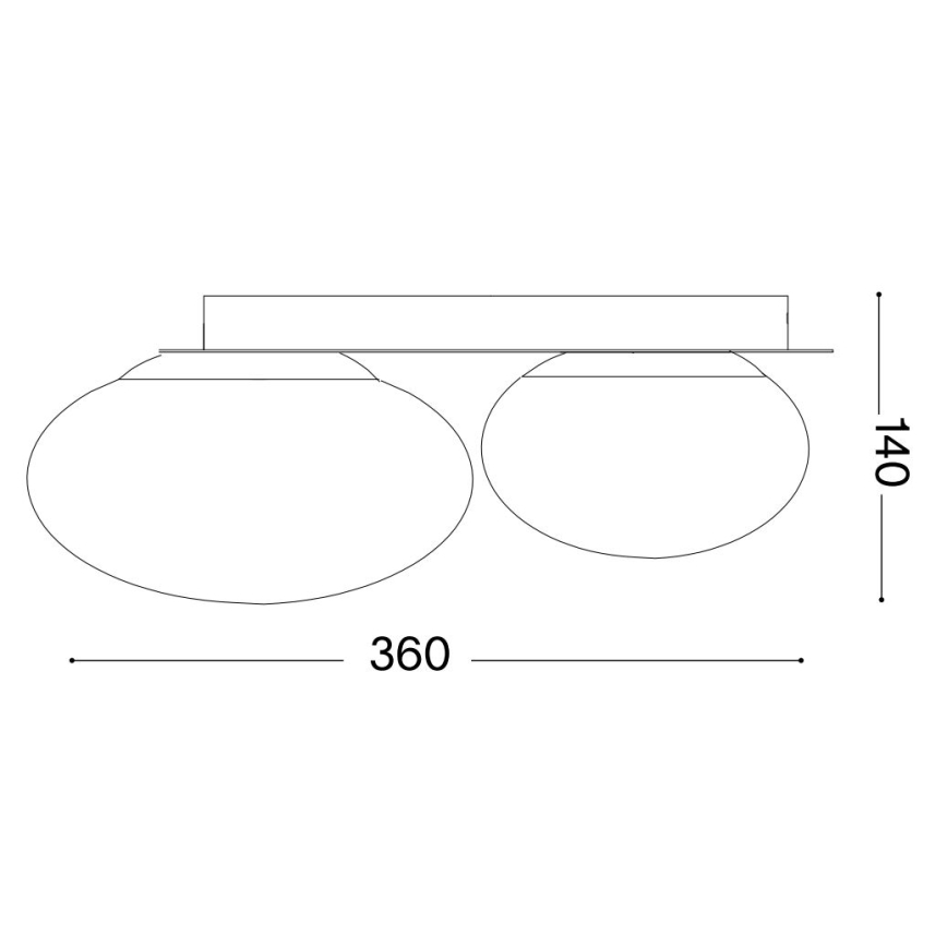 Ideal Lux - Plafoniera LED NINFEA 2xGX53/9W/230V bianco