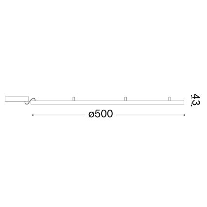 Ideal Lux - Plafoniera LED ORACLE SLIM LED/29W/230V 4000K CRI 90 Ø 50 cm dorata