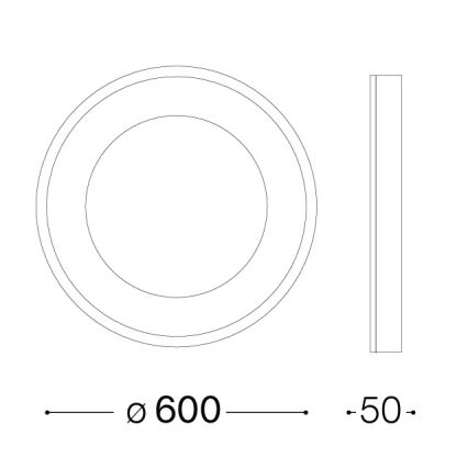 Ideal Lux - Plafoniera LED PLANET LED/29W/230V CRI 90 Ø 60 cm ottone