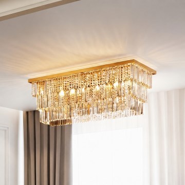 Ideal Lux - Plafoniera MARTINEZ 8xE14/40W/230V dorata