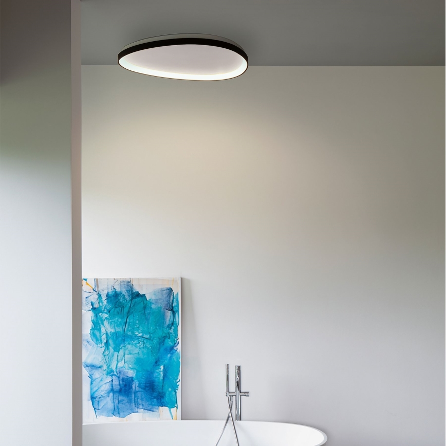Ideal Lux - Plafonnier à intensité variable GEMINI LED/28W/230V d. 61 cm CRI 90 noir