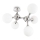 Ideal Lux - Plafonnier affleurant NODI 5xE14/28W/230V 50x55 cm chromé brillant/blanc
