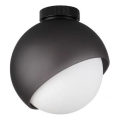 Ideal Lux - Plafonnier BLOOM 1xE27/42W/230V Ø 22 cm noir