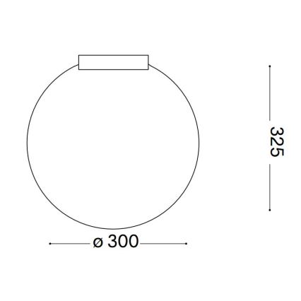 Ideal Lux - Plafonnier CARTA 1xE27/25W/230V d. 30 cm blanc