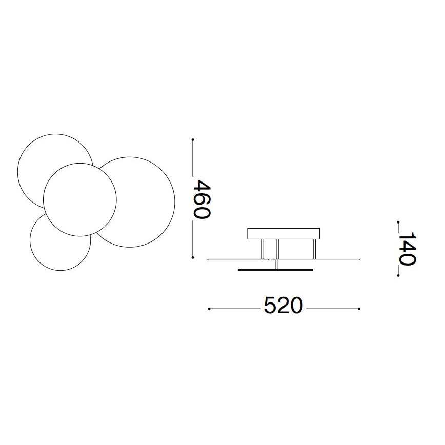 Ideal Lux - Plafonnier CLOUD LED/33W/230V CRI 90 blanc