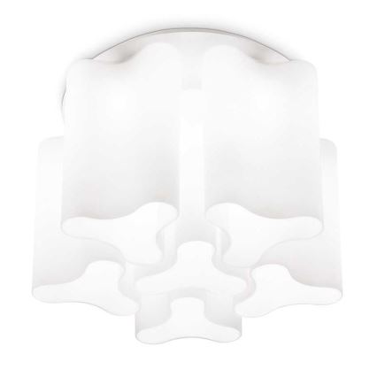 Ideal Lux - Plafonnier COMPO 6xE27/52W/230V Ø 56 cm blanc