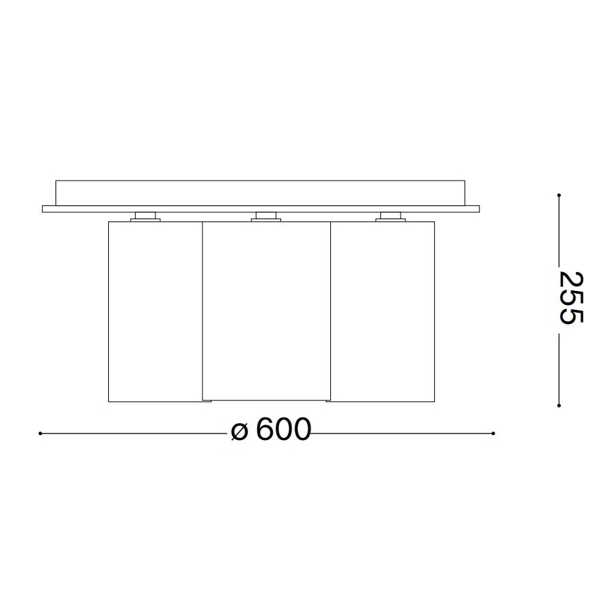 Ideal Lux - Plafonnier DAISY 6xE27/52W/230V d. 60 cm doré/blanc