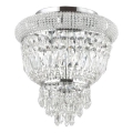 Ideal Lux - Plafonnier en cristal DUBAI 3xE14/28W/230V d. 32 cm chrome brillant