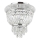 Ideal Lux - Plafonnier en cristal DUBAI 3xE14/28W/230V d. 32 cm chrome brillant