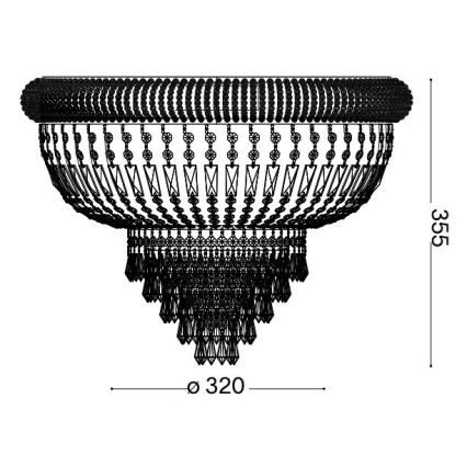 Ideal Lux - Plafonnier en cristal DUBAI 3xE14/28W/230V d. 32 cm chrome brillant