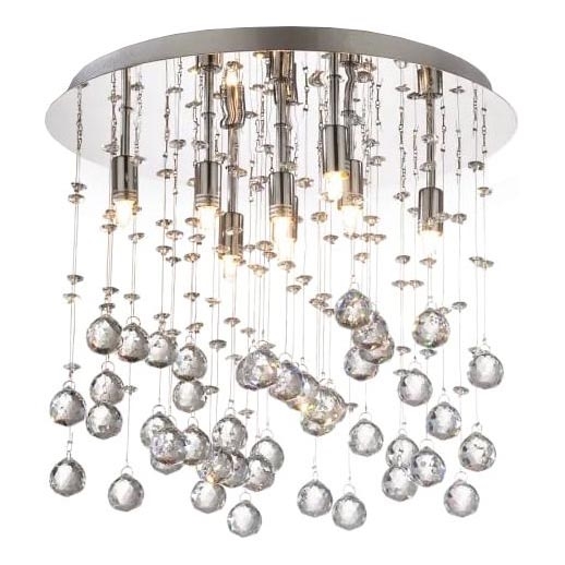 Ideal Lux - Plafonnier en cristal LED MOONLIGHT 8xG9/3W/230V d. 40 cm chrome brillant