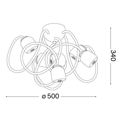 Ideal Lux - Plafonnier flexible LED OCTOPUS 6xG9/3W/230V coloré