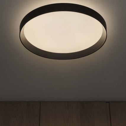 Ideal Lux - Plafonnier FLY LED/26W/230V 2700K d. 45 cm CRI 90 IP40 noir